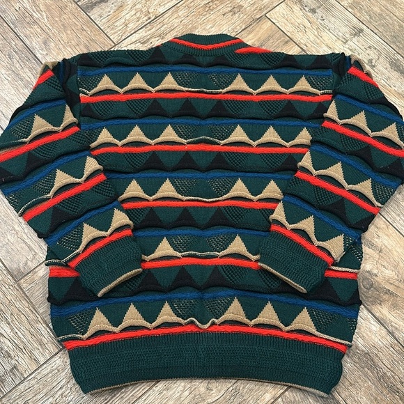 Vintage COOGI Australia pure wool crewneck sweater 3D knit large - Picture 4 of 4